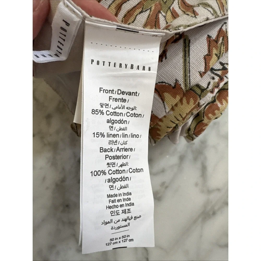 pottery barn norvelle table throw original $99 brand new 50